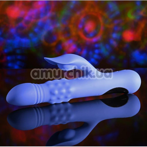 Вибратор с пульсацией и толчками Evolved Pop Goes The O, фиолетовый