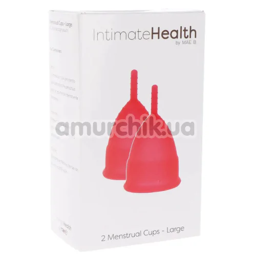Набор из 2 менструальных чаш Mae B Intimate Health Large, малиновый