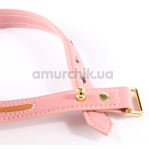 Ошейник с поводком Lockink Sevanda Love Heart Butterfly Leather Collar, розовый