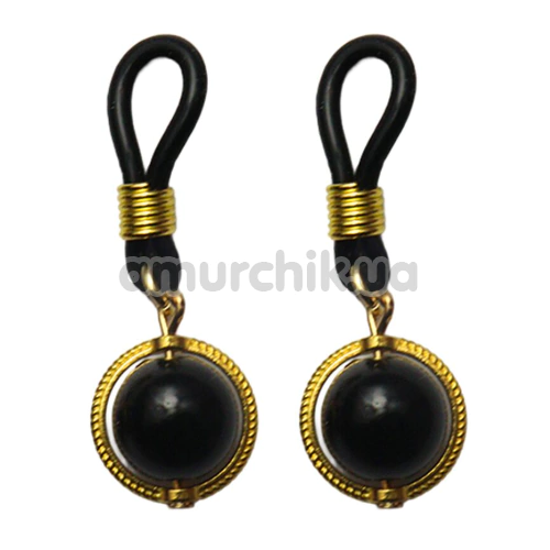 Прикраси для сосків Art of Sex Golden Night, чорні - Фото №1