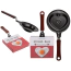 Пательня Frying Pan Heart Shape, чорна - Фото №3