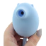 Симулятор орального секса с виброяйцом Sucking Egg Vibrator Dual Motor TD004, голубой - Фото №3