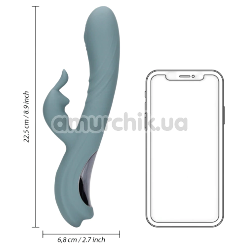 Вібратор Loveline Fingering Motion Rabbit Vibrator, сірий