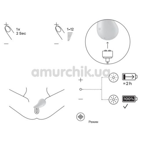 Клиторальный вибратор Satisfyer Dew Drop, голубой