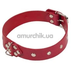 Нашийник Leather Restraints Collar, червоний - Фото №1