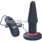 Анальна пробка з вібрацією Malesation Dual Layer Silicone Plug Vibe L, чорна - Фото №1