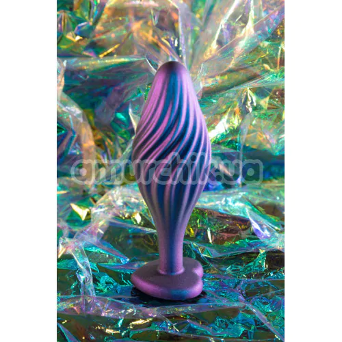 Анальная пробка Anal Adventures Matrix Swirling Bling Plug, фиолетовая