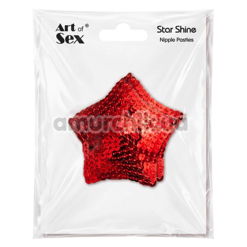 Украшения для сосков Art of Sex Star Shine, красные