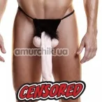 Трусы-стринги мужские Foot Long Thong с белым пенисом (модель NU24) - Фото №1