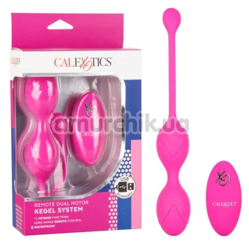 Вагінальні кульки з вібрацією Remote Dual Motor Kegel System, рожеві