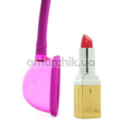 Вакуумна помпа для клітора Mini Silicone Clitoral Pump, рожева
