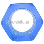 Эрекционное кольцо Get Lock Nust Bolts Cock Ring, синее - Фото №1
