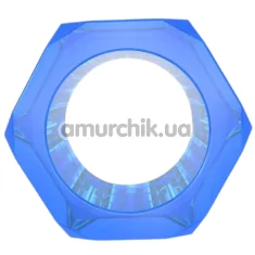 Эрекционное кольцо Get Lock Nust Bolts Cock Ring, синее - Фото №1
