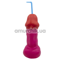 Стакан з кришкою у вигляді пеніса Diverty Sex Penis Cup, рожевий - Фото №1