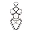Боді-портупея Leg Avenue Kink Heart Ring Harness Teddy, чорне - Фото №5