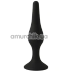 Анальна пробка Alume Silicone Slim Tip Anal Plug M, чорна - Фото №1