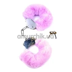 Наручники Boss Series Fetish Furry Cuffs, сиреневые - Фото №1