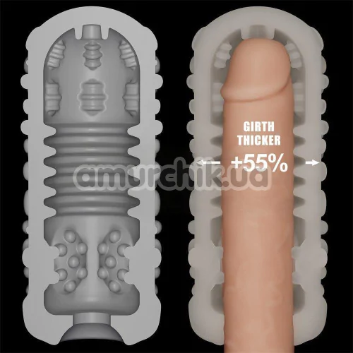 Мастурбатор с вибрацией Knights Ring Drip, белый