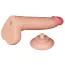 Фаллоимитатор Sliding-Skin Dual Layer Dong 8.5 с мошонкой, телесный - Фото №4