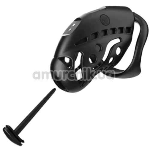 Пояс верности с электростимуляцией Lockink Sevanda Nautilus Estim Remote Control Chastity Cage, черный