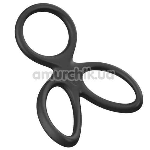 Ерекційне кільце Men's Play Triple Silicone Cock Ring B14, чорне
