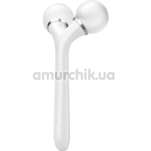 Ультразвуковий масажер Geske Sonic Facial & Body Roller 4 in 1, біло-срібний