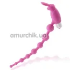 Анальний ланцюжок з вібрацією Cheerful Bead Rabbit, рожевий - Фото №1