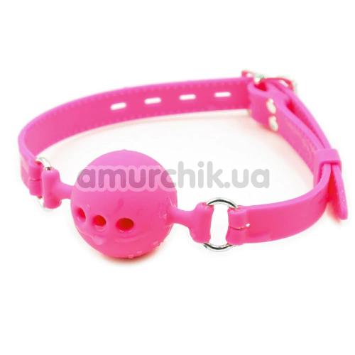 Кляп DS Fetish Mouth Silicone Ball Gag M, рожевий