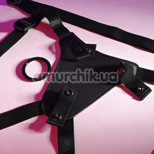 Трусики для страпона Evolved Gender X Pleasure Harness, черные