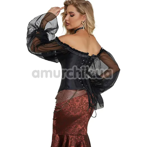Корсет Star Night Off Shoulder Long Sleeves Corset, черный