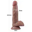 Фаллоимитатор Dual-Layered Silicone Nature Cock LV411041, коричневый - Фото №2