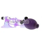 Вакуумні стимулятори для сосків з вібрацією Hi-Beam Vibrating Nipple Pumps, фіолетові - Фото №1