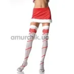Чулки Lycra Thigh Hi W/ Woven Wrapped Ribbon, белые - Фото №1