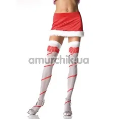 Панчохи Lycra Thigh Hi W / Woven Wrapped Ribbon, білі - Фото №1