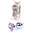 Анальна пробка зі світло-рожевим кристалом Exclusivity Jewellery Silver Heart Plug, срібна - Фото №5
