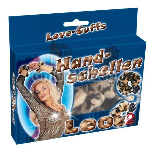 Наручники Handschellen Love Cuffs леопардовые
