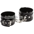 Наручники sLash Leather Double Fix Hand Cuffs, черные - Фото №1