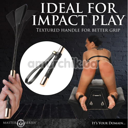 Шлепалка Master Series Stallion Riding Crop 12, черная