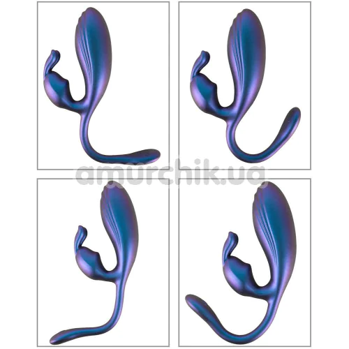 Вибратор Sweet Smile Flexible Double Bullet, градиентный синий