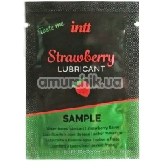Оральный лубрикант Intt Lubricant Strawberry - клубника, 2 мл - Фото №1