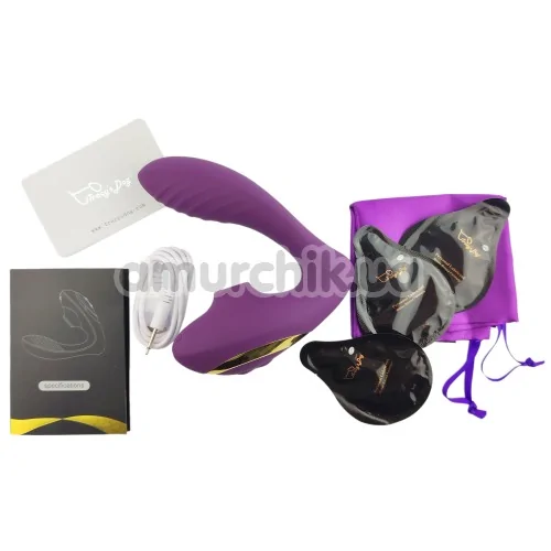 Вібратор з вакуумним стимулятором Tracy's Dog OG Sucking Vibrator, фіолетовий