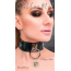 Нашийник Kinky Diva Collar Me! O-Ring Collar, чорно-срібний - Фото №2