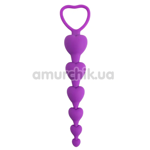 Анальная цепочка Fantasy Toys Anal Beads Challenge, фиолетовая - Фото №1