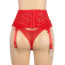 Комплект Star Night High Waisted Vintage Garter Set, красный: трусики-стринги + пояс для чулок - Фото №8