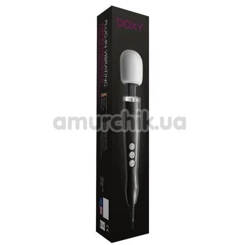 Універсальний вібромасажер Doxy Plug-In Vibrating Wand Massager, чорний