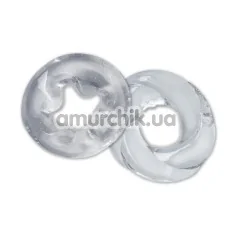 Набір з 2 ерекційних кілець 4M Training Gear Endurance Cock Rings, прозорий - Фото №1