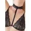 Комплект Cottelli Collection Bra and Slip 2213060 чорний: бюстгалтер + трусики-стрінги - Фото №3