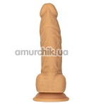Фалоімітатор + віброкуля Addiction Naked Silicone Dong 8, тілесний - Фото №1
