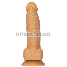 Фалоімітатор + віброкуля Addiction Naked Silicone Dong 8, тілесний - Фото №1