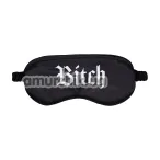 Маска на глаза Ouch! Satin Blindfold Bitch, черная - Фото №1